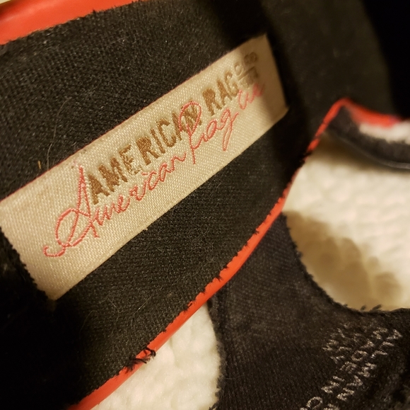 Last Chance- bundle and save- NWOT American Rag distressed black wedges - Picture 2 of 9